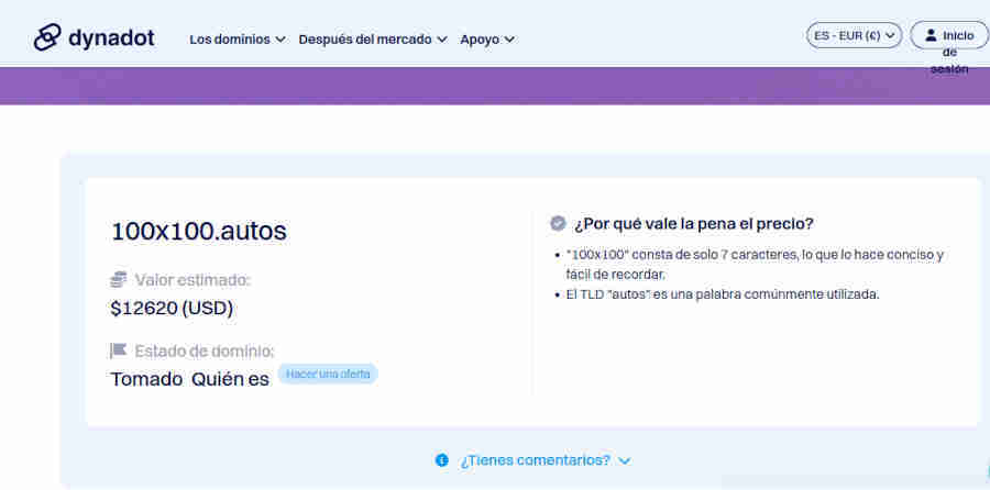 Adquiere los Dominios Premium 100x100.autos y
100x100autos.com